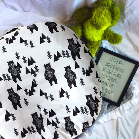 Baby Lounger Cover, Bear Newborn Lounger Cover for Boys, Snugly Fit Infant Removable Slipcover (Lounger Pillow Not
