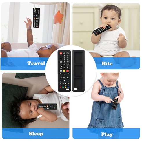 GUIGUZHJ 3-24 Baby Teether Toy TV Remote Control Shape Teething Toys for Babies Months, Chew Toys for Infants Teething