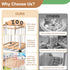 Organizer,120+ Storages,3-Tier handrong Stuffed Animals Storage,Wood Stuffed Animal Holder Plushies Stuffy Toy Storages