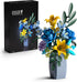 Nifeliz Wildflower Bouquet with Vase Model Toy, Botanical Building Set for Adults,
