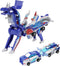2-in-1 Collision Transforming Dinosaur Car Toy, 2 Magnetic Cars Transform into Dinosaur