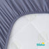 Pack 4 Pack Set, Biloban and Play Sheets and Waterproof Mattress Protector Pad Cover Ultra Soft, Grey, Noiseless