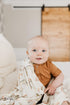 Copper Pearl Large Knit Baby Swaddle Blanket in Kona