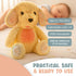 Gemma Joy Baby Sleep Soother Puppy for Baby Cry Activated Heartbeat Stuffed Animal Rechargeable Crib Soother with White