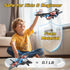 360Flip, 2 (16 Foam RC Airplane Drone for Kids, Remote Control Helicopter, Toy Plane Fighter Jet with LED Light, Auto