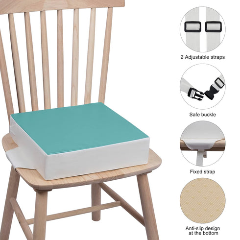 2 Kalawen Booster Seat for Dining Table, Waterproof PU Washable Thick Toddler Dining Booster Seat, Kids Booster Seat