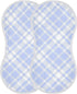 decor gift 4 Pack 22x11in Cotton Muslin Burp Cloths Easy Care Blue Checkerboard Baby Rags for Newborns boy and Girl
