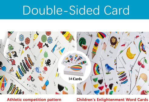 Quick Cups Games for Kids - Speed Cup Game Set with 54 Cards, 24 Cups, and 1 Bell for Family Fun