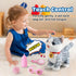 Ylpaprm Set Gray Walking Cat Interactive Toy Cat for Girl Repeat What You Say Toy Kitten Talking Singing Dancing Touch
