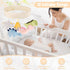 3-Mode Dinosaur Crib Mobile Beige Dino Baby Crib Mobile with Music Box, Nursery Mobile with Triceratops, T-Rex
