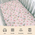 Cstdyfrv 28x52 Cute Geese Boho Floral Baby Crib Sheets Farmhouse Geese Pink Bows Toddler Bedding Bed Sheets Farm Animal
