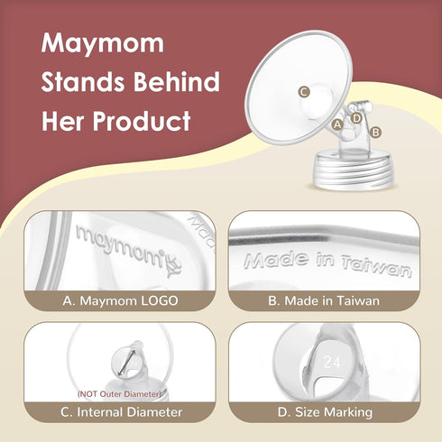 2x17 mm S1/S2 Maymom Wide Neck Pump Parts Compatible with Spectra Pumps; Incl Wide Mouth Flanges; Not Original Spectra