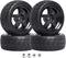 12mm Hex Wheel Rims & Rubber Tires with Foam Inserts for RC 1/10 On-Road Touring Car, Set of 4