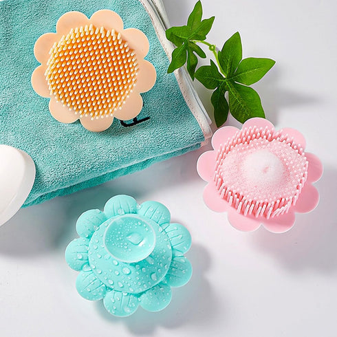 Baby Hair Scalp Massage Shampoo Brush - Soft Silicone Bath Brush for Newborns and Toddlers