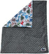 Unisex Baby Reversible Minky Dot Stroller Blanket, Choose Color (Dinosaurs/Grey)