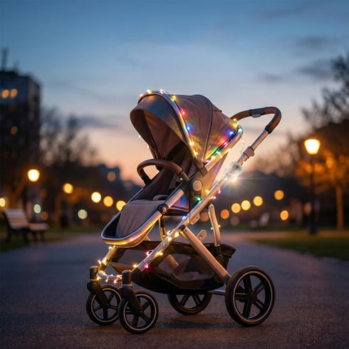 16.4ft LED Stroller Lights - Theme Park Favorite for Easy Stroller Finding,