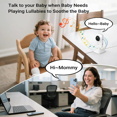 Envilink 2.8" 1200ft Baby Monitor with Camera and Audio, Video Baby Monitor WiFi Night Vision, LCD Screen Baby Camera