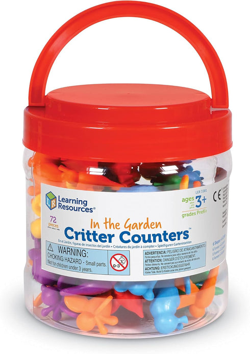 Learning Resources in The Garden Critter Counters, 72 Pieces, Ages 3+ Toddler Learning Toys