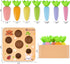 KMTJT Montessori Toys for 1 2 3 Year Old Toddlers, Macron Carrot Harvest Game Wooden Educational Learning Gifts