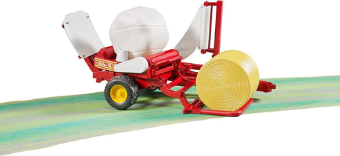 02122 Bruder Bale Wrapper with Yellow and White Bales (Color May Vary)