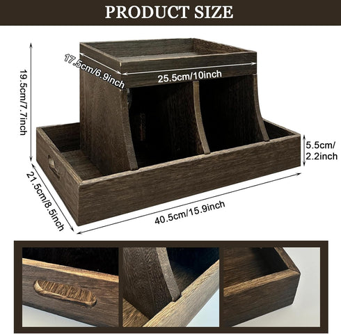 YEXEXINM Diaper Caddy Organizer - Durable Wooden Changing Station Table with Diaper Storage for Wipe Dispenser, Wipe