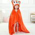 MICHLEY Baby Hooded Swaddling Blanket, Animal Face Toddler Fall Winter Throw, 0-3 Years (Fox)