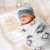 Set Sets DRESHOW BQUBO Cotton Baby Swaddle Hat Newborn Infant Receiving Blankets with Bear Ears Hat Wooden Birth