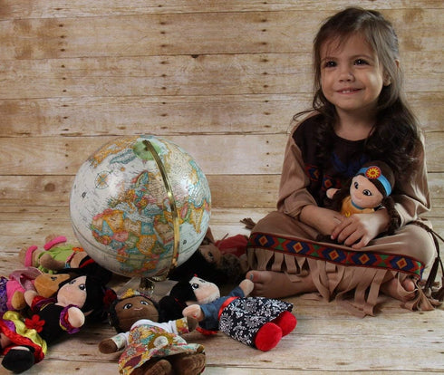 Soft Plush Around The World Dolls, 8 Pack, 8"