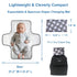 Cute Elephant Portable Diaper Changing Mat,Waterproof Foldable Travel Changing Pad,On-The-Go Wipeable Reusable Changing