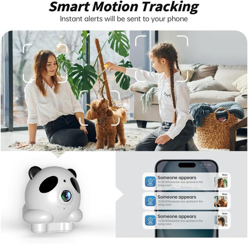 flicom 3K Camera,5G 2.4G 2-Way Indoor Security and WiFi/Dog/Baby Camera with Phone app,Human Pet Motion AI,Night