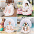 3 AirSwim Inflatable Baby Seat with Detachable Canopy and Built-in Pump, Inflatable Baby Chair for Babies Months