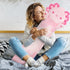 Long Axolotl Plush Pink Body Pillow - 44” Cute Axolotl Stuffed Animals Kawaii Soft Plushies, Gift for Girls Boys