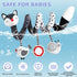 Euyecety Baby Spiral Plush Toys, Black White Stroller Toy, Hanging Rattle Toys for Crib Mobile