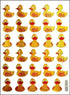 Stickers Glitter Pack, 10 Sheets Little Duck Sticker Cartoon, Kids Scrapbooking, Xmas Birthday Party Favors