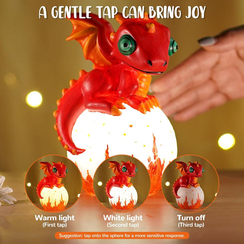 JMMICO 8-12, 6+ Paint Your Own Dragon Lamp Craft Kit, Dragons Crafts DIY Night Light, Dragon Gifts for Girls Boys, Arts