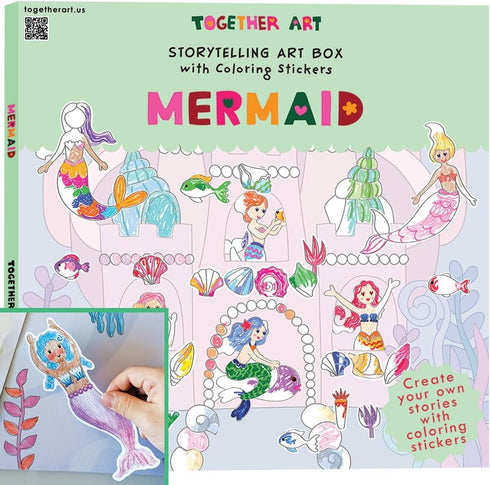 Together Art Mermaid Color Your Own Storytelling Sticker Kit Coloring Your Own