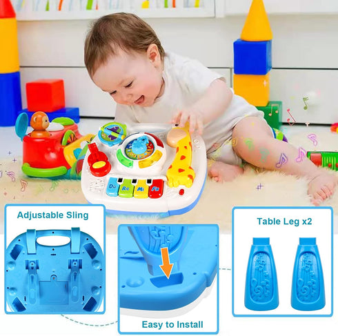 HQXBNBY 6-12 1 2 3 7 8 9 10 18 Baby Toys Months, Musical Learning Table Toys for Year Old Boys Girls Early Education