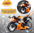 Toy Motorcycles, Diecast Motorcycle Toy with Music Lighting for Kids Age 3-5, Orange Toy Motorcycle for Boys