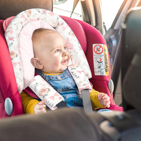 2 1 GFU Baby Car Seat Head Support for Newborn, in Infant Car Seat Head Body Support with Strap Pads, Soft Stroller
