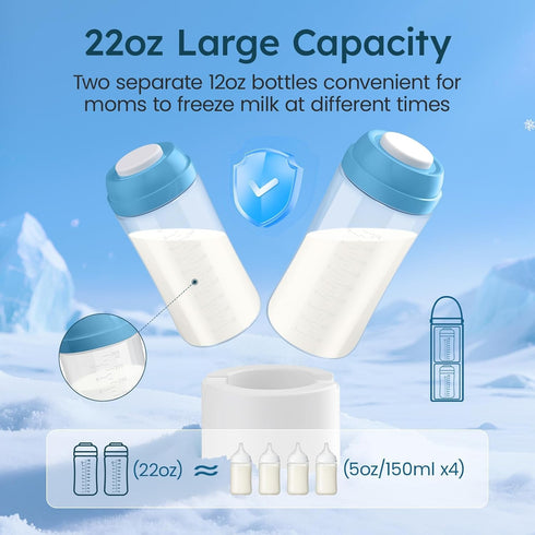 AOOTSMILE 22oz 360 24 2 Portable Breast Milk Cooler for Travel, Large Capacity Breastmilk Chiller for Working Moms