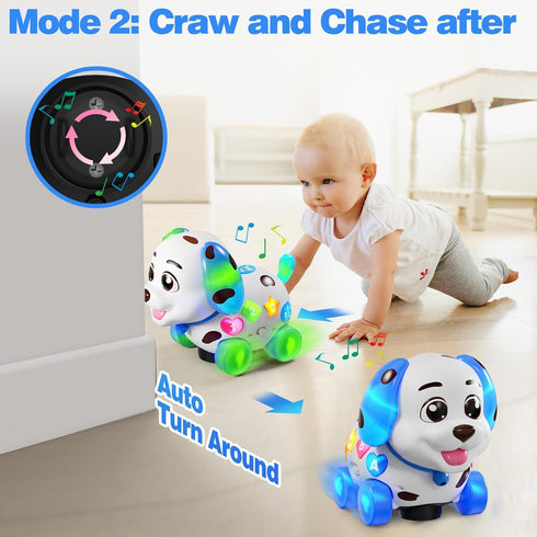 6-12-18 1 1 6 7 8 9 10 HumorPlay Musical Puppy Baby Toy Month, Crawling & Walking Toys for Year Old Boy Girl Gifts