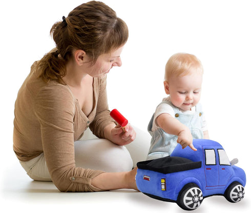 YONLIT 12 Inches Soft Little Blue Truck Stuffed Pickup Toy Super Cute Plush Car Excellent Gifts for Kids or Birthday