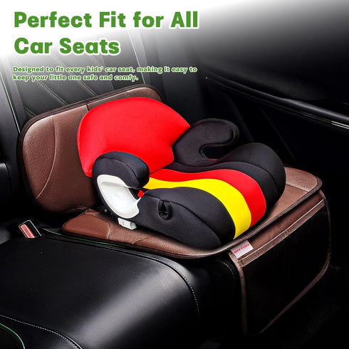 2 1 Pack) Siivton Car Seat Protector for Kids, Anti-Slip Design, Thick Padding, Prevents Seat Marks, Storage Pockets
