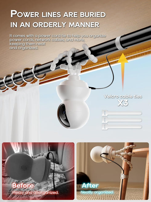 SAPESEHE Baby Monitor Mount - Universal Adjustable Baby Camera Mount for Nanit Pro, Hello Baby, Kasa & Most Baby