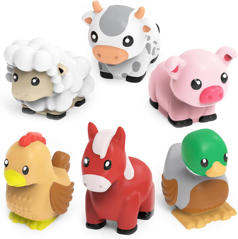 Tub Works Barnyard Mold Free Bath Toys, 6 Pack | Sealed, No