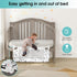 35.3" NUTIKAS Crib Rail Guard for Toddlers - Toddler Bed Rails Convertible Safety Side Protector Swing Down Mesh