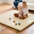 Baby Mat for Floor, Thick Soft Non-Toxic Vegan Leather Baby Play Mat,