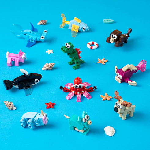 24 Packs Set 6+ DMIGHT Animal Party Favors for Kids, Mini Animal Building Block Toy for Goodie Bag Fillers Classroom
