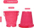 Holady 7.3'' Summer Plastic Beach Castle Mold Buckets, Large Size Sand Bucket Water Bucket for Beach Fun Great Party