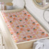 KuphiL10C Summer Girls-16x32 Peaches Leaves Checkered Pattern Baby Changing Pad Cover, Unisex Fruits Nursery Diaper